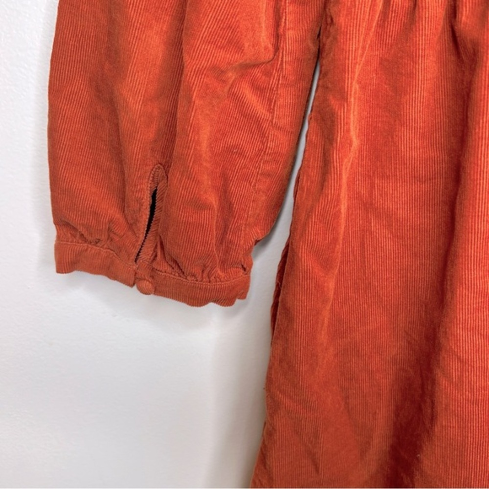 Madewell Rust Colored Corduroy Puff-Sleeve Mini Dress Size‎ XS - Picture 7 of 9